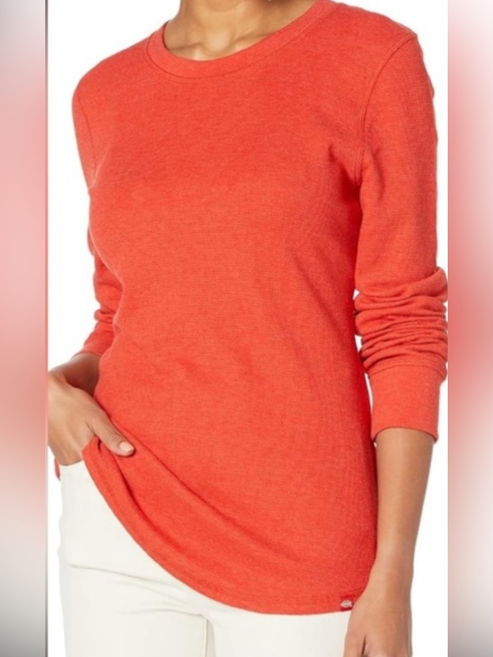 J. McLaughlin Coral Crewneck Sweater - Bright Coral
